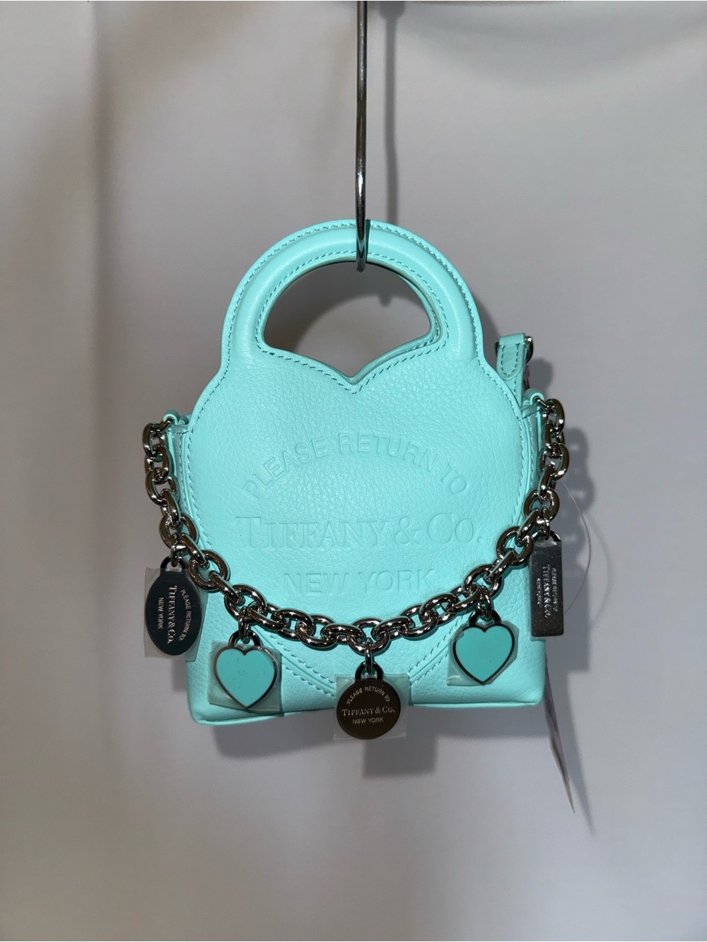 Tiffany & Co. Mini Heart Charm Tote in Tiffany Blue